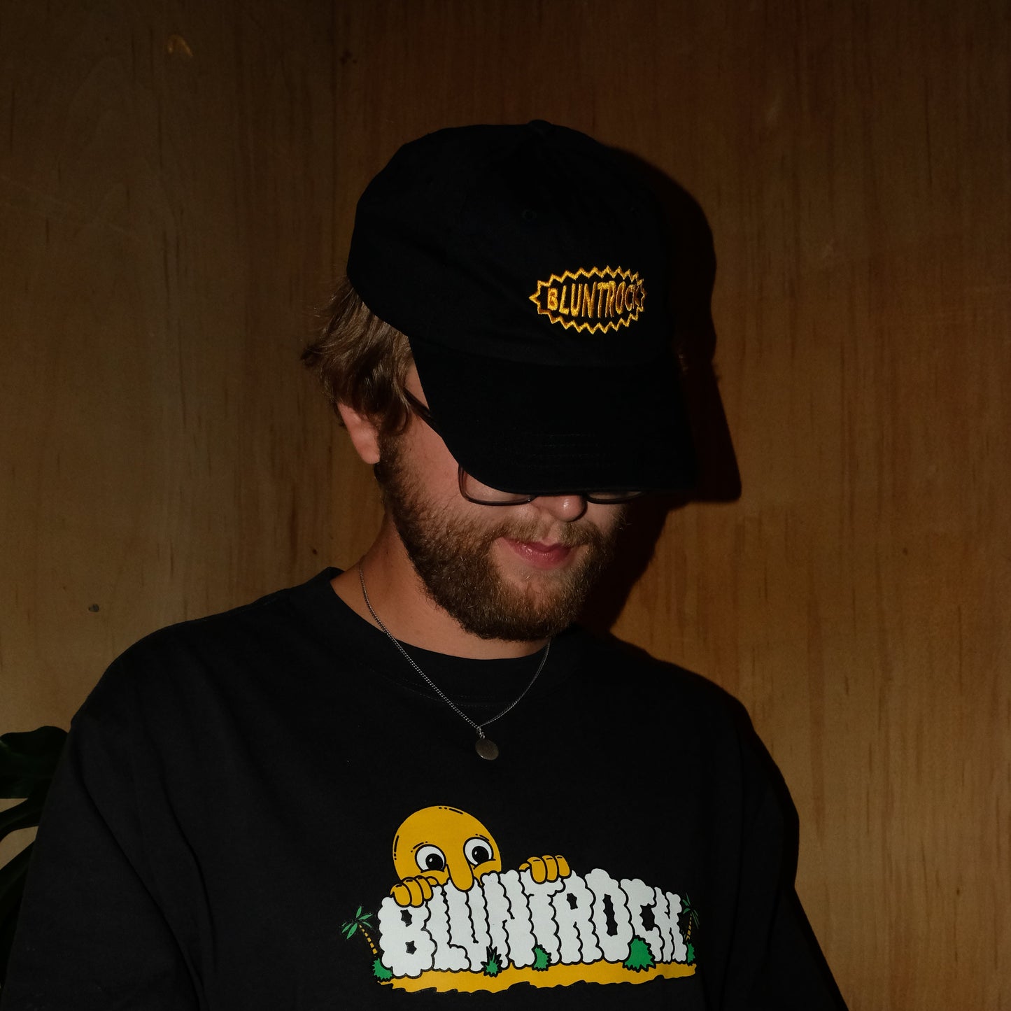 
                  
                    Black Baseball Cap, Yellow Badge Embroidery
                  
                